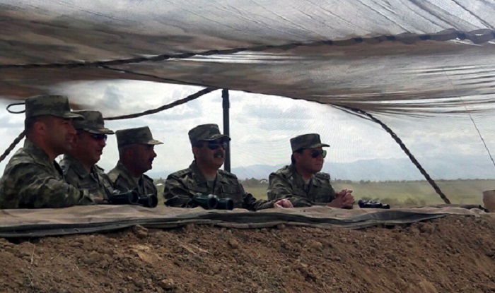 Azerbaijani Defense minister visits front line - PHOTOS